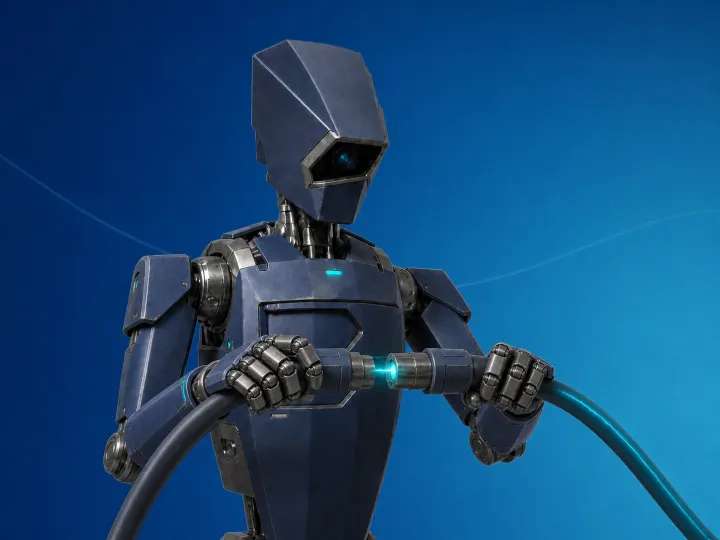 Kesilen bağlantıyı yeniden kurarak süreklilik ve dayanıklılığı temsil eden robot maskot