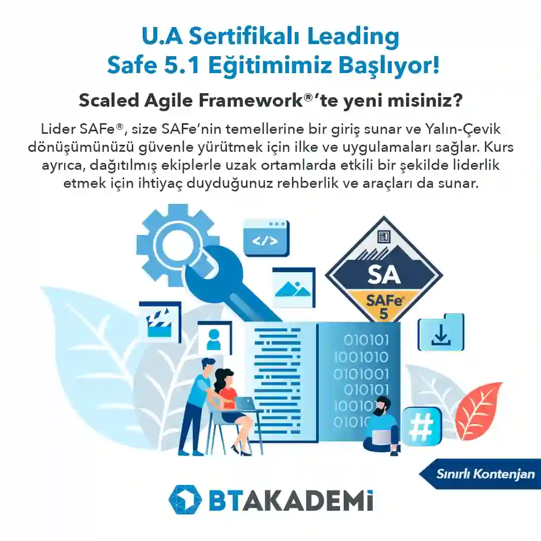  U.A Sertifikalı Leading SAFe 5.1 Eğitimimiz Başlıyor!
